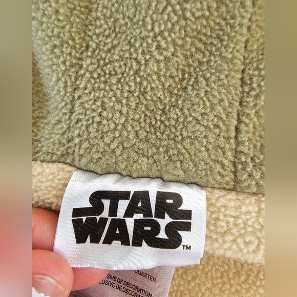 Star Wars Mandalorian Baby Yoda Vest Kids Hooded Puffer Fleece Lined Costume - Picture 9 of 9